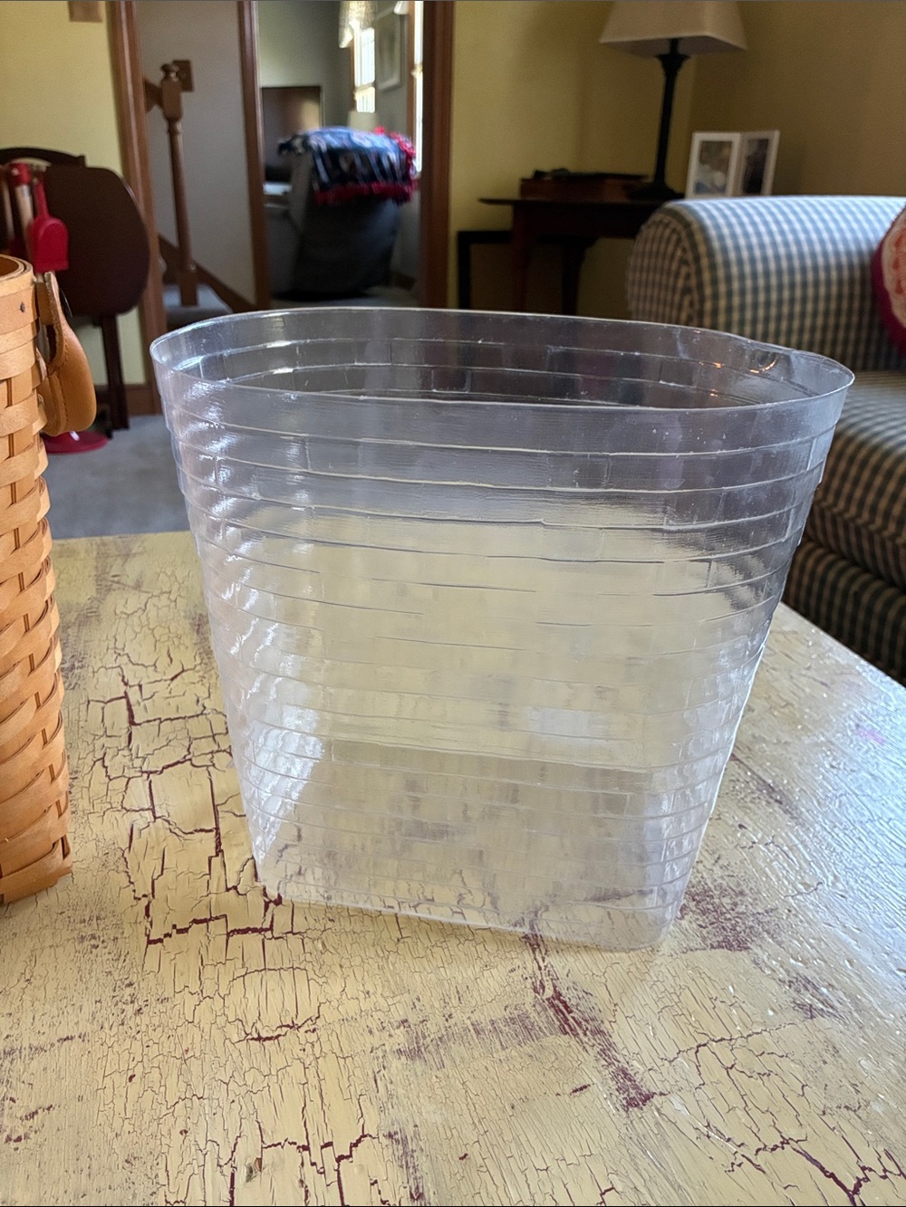 Longaberger Natural Tan Woven Basket Vintage retired - Picture 3 of 12